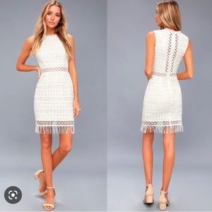 Lulus - Kenna Crochet Lace Dress white - excellent condition